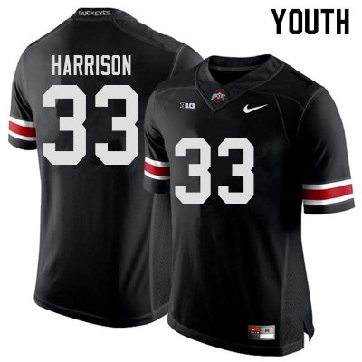 NCAA Ohio State Buckeyes Youth #33 Zach Harrison Black Nike Football College Jersey MSP1445BC